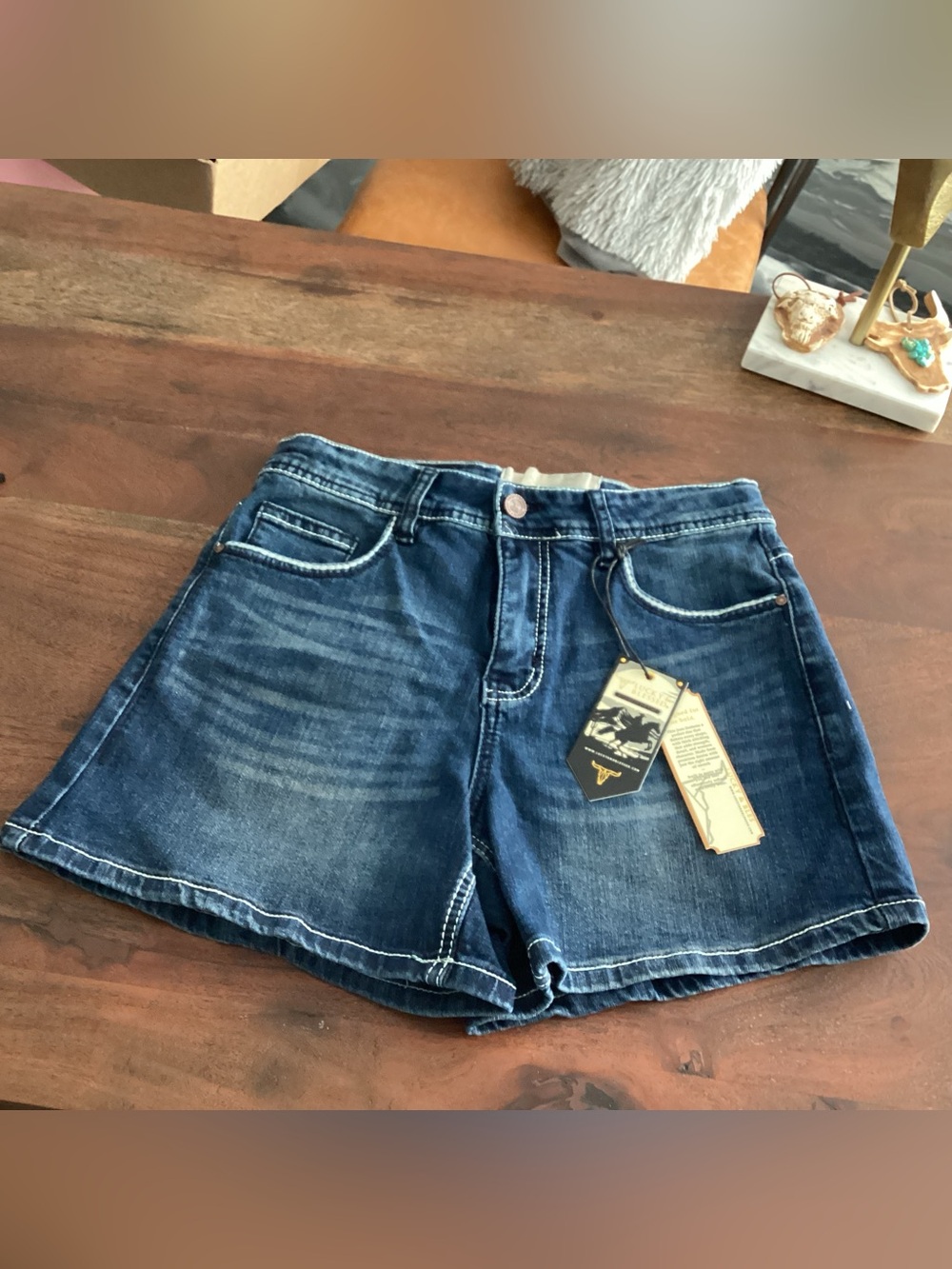 Lucky & Blessed Dark Blue Denim Jean Shorts - NWT - Size 6